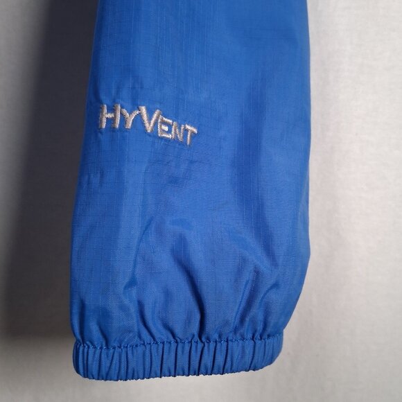 The North Face Hyvent Jacket Youth Boys XS 6 Blue Roll Away Hood Lightweight - Picture 14 of 16